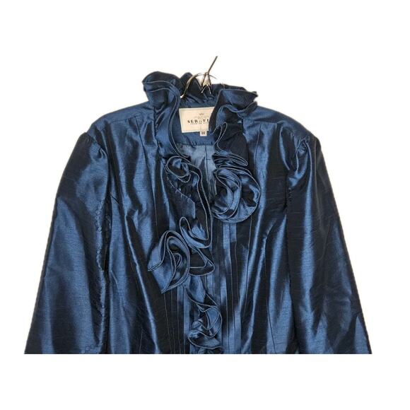 Serafina Two Piece Skirt Suit Evening Womens Plus Size 22 Ruffle Formal Dress - Picture 2 of 11